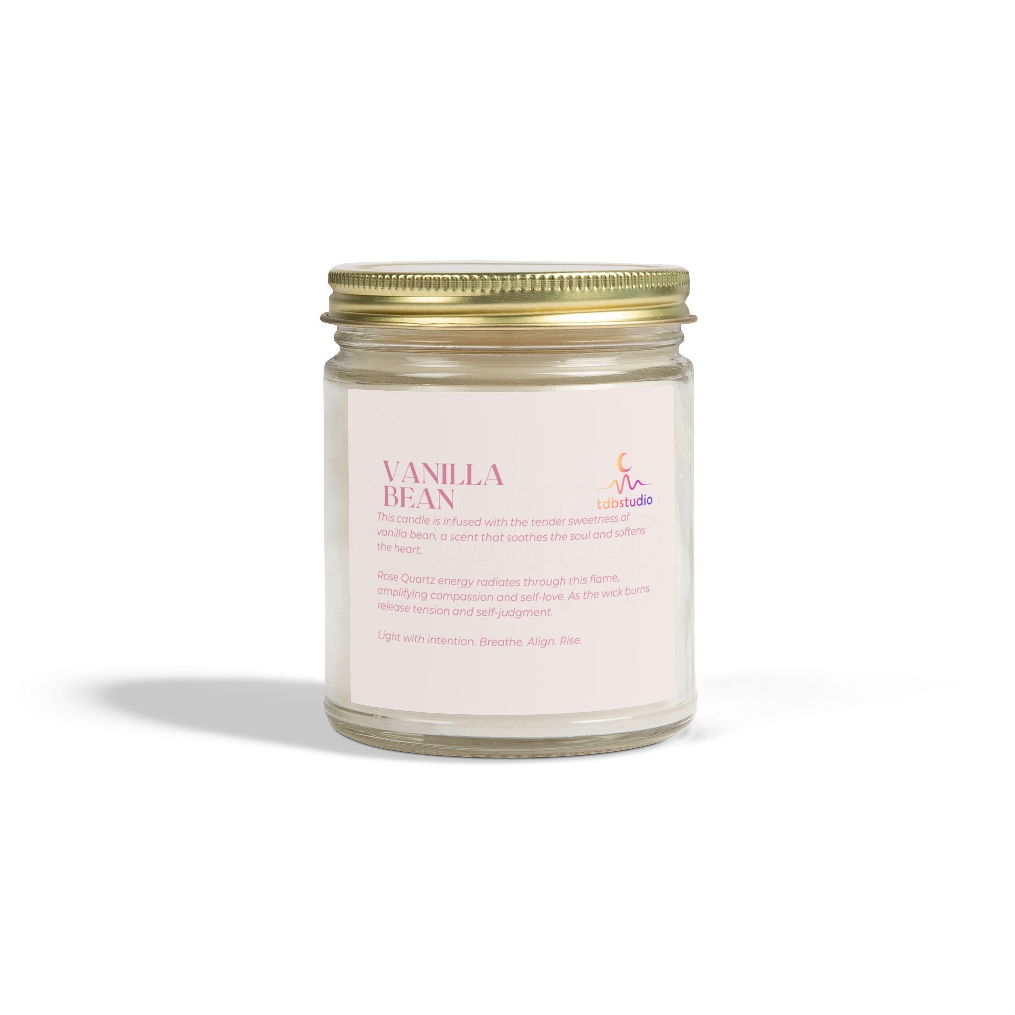 Heart Healing Manifestation Candle|  Rose Quartz Energy | Self Love & Compassion Ritual | Vanilla Bean Soy 9oz