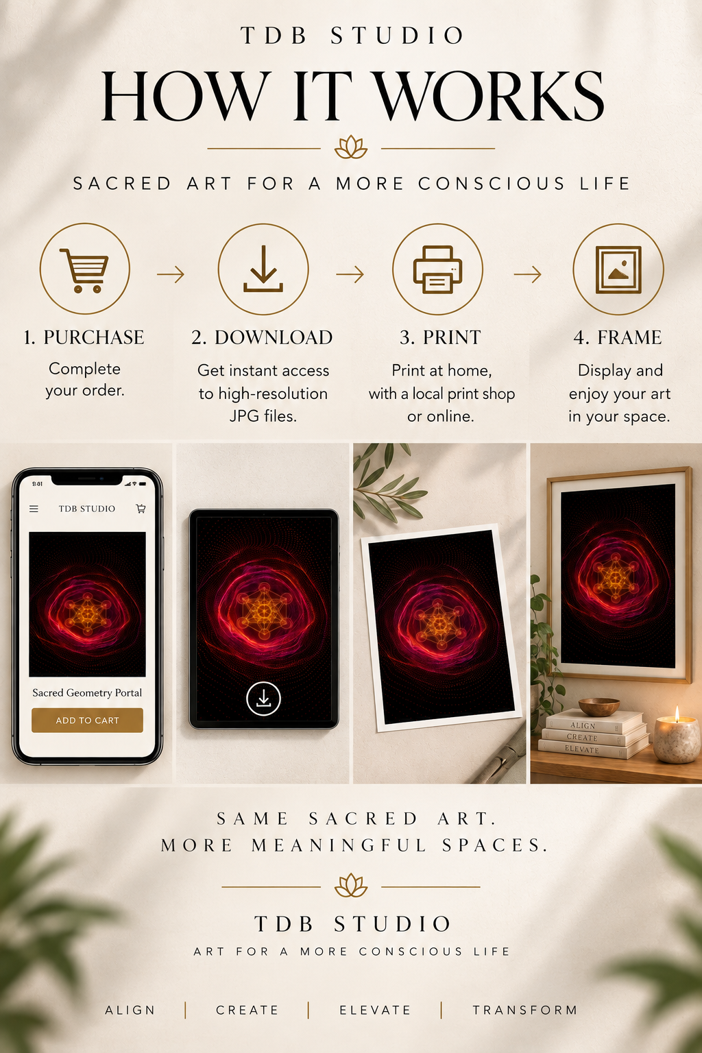 Sacred Geometry Portal — Soul Art Digital Print