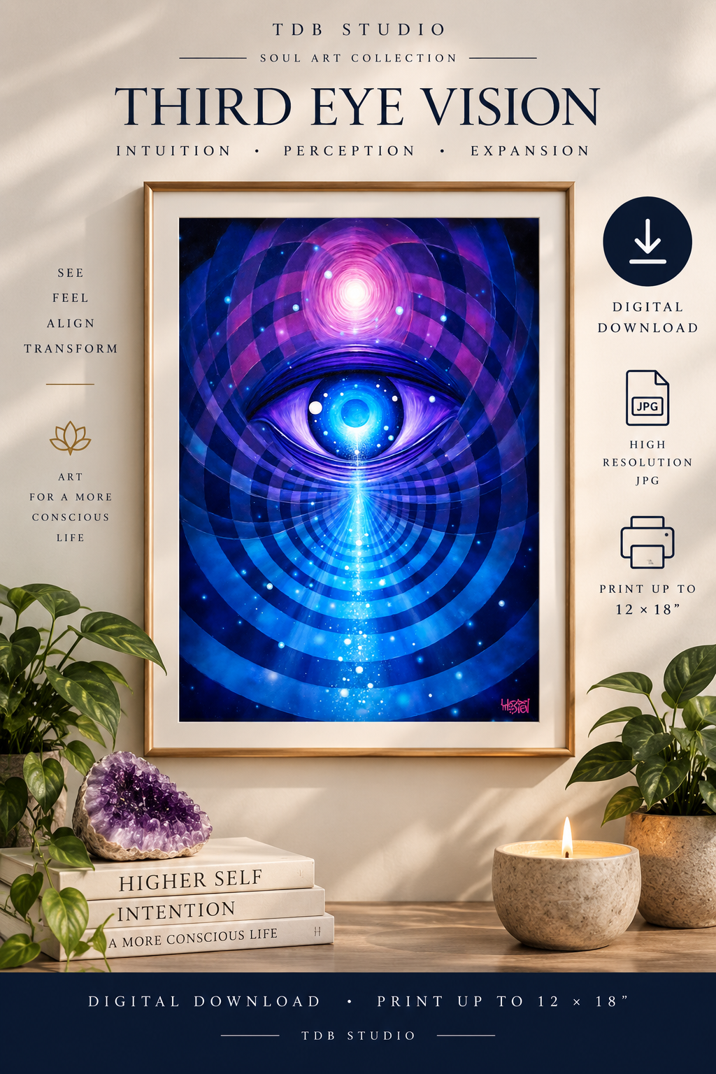 Third Eye Vision — Soul Art Digital Print