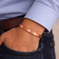 100% Pure Copper Bracelet for Men & Women | Adjustable Cuff Bracelet | Solid Copper Healing Jewelry | Minimalist Bracelet Gift for Him Her