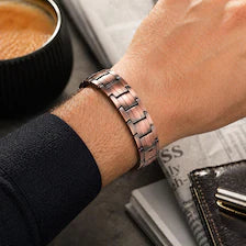 Magnetic Copper Bracelet for Men, Pure Copper Link Bracelet, Mens Arthritis Relief Jewelry, Adjustable Wristband Gift for Him