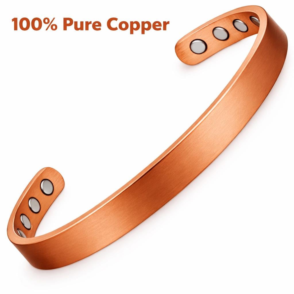100% Pure Copper Magnetic Bracelet for Men & Women | Adjustable Healing Cuff | Arthritis Pain Relief Jewelry | Energy Balance Wellness Gift