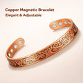 Magnetic Copper Bracelet for Women Adjustable Cuff, Engraved Copper Jewelry, Arthritis Relief Wristband, Healing Gift for Her