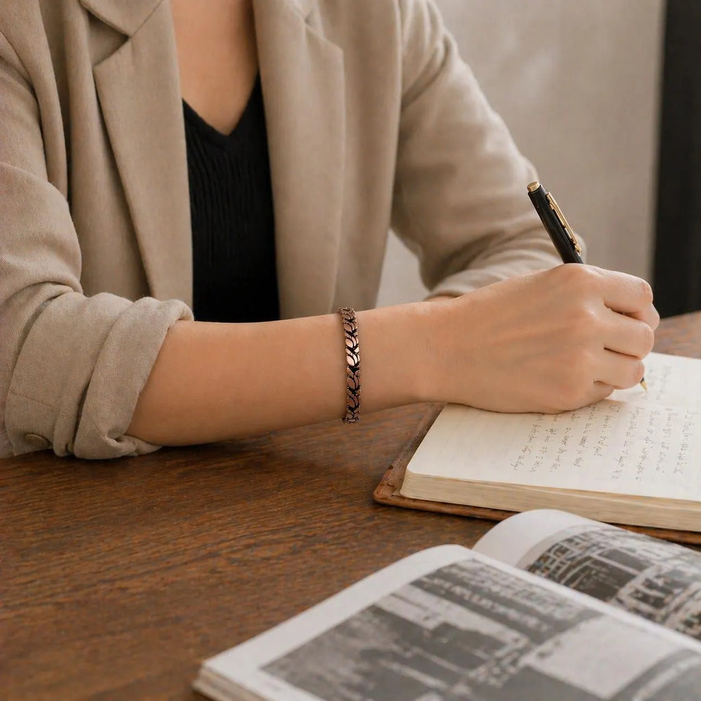 Pure Copper Magnetic Bracelet for Women | Adjustable Chain Link Bracelet