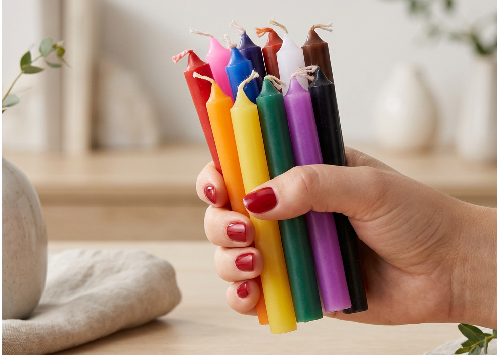 Mixed Chime Candles Set of 20 - 4 Inch Mini Taper Candles for Rituals, Spells, Altar, Home Decor, Parties - Assorted Colors Spell Candles